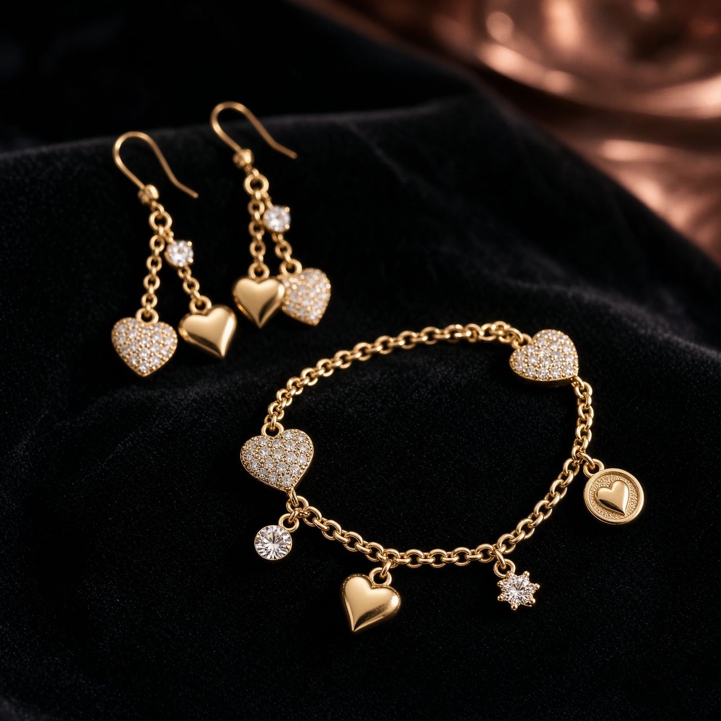 Custom gold charm jewelry